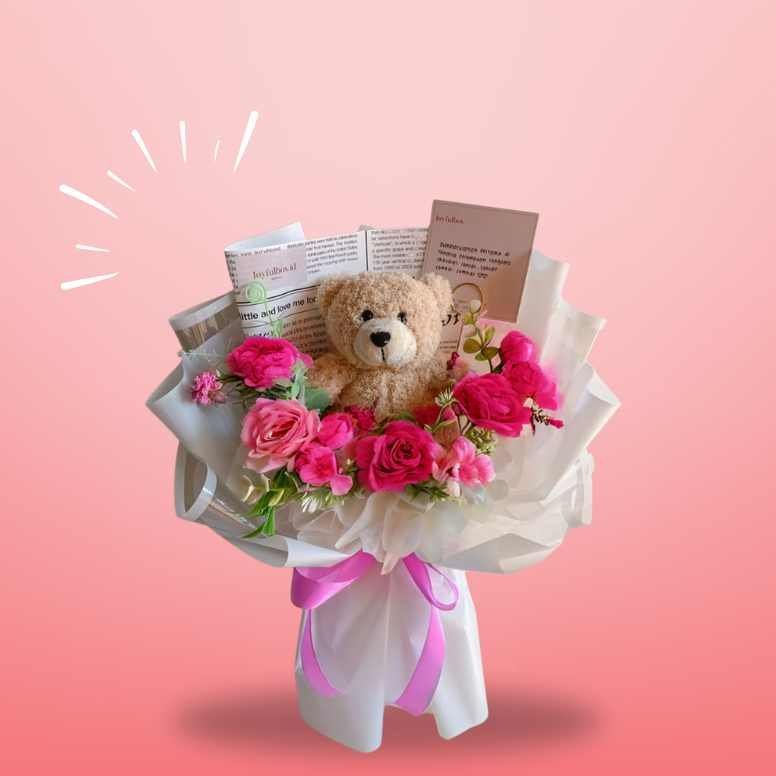 Ramo de rosas "Amore y Peluche"