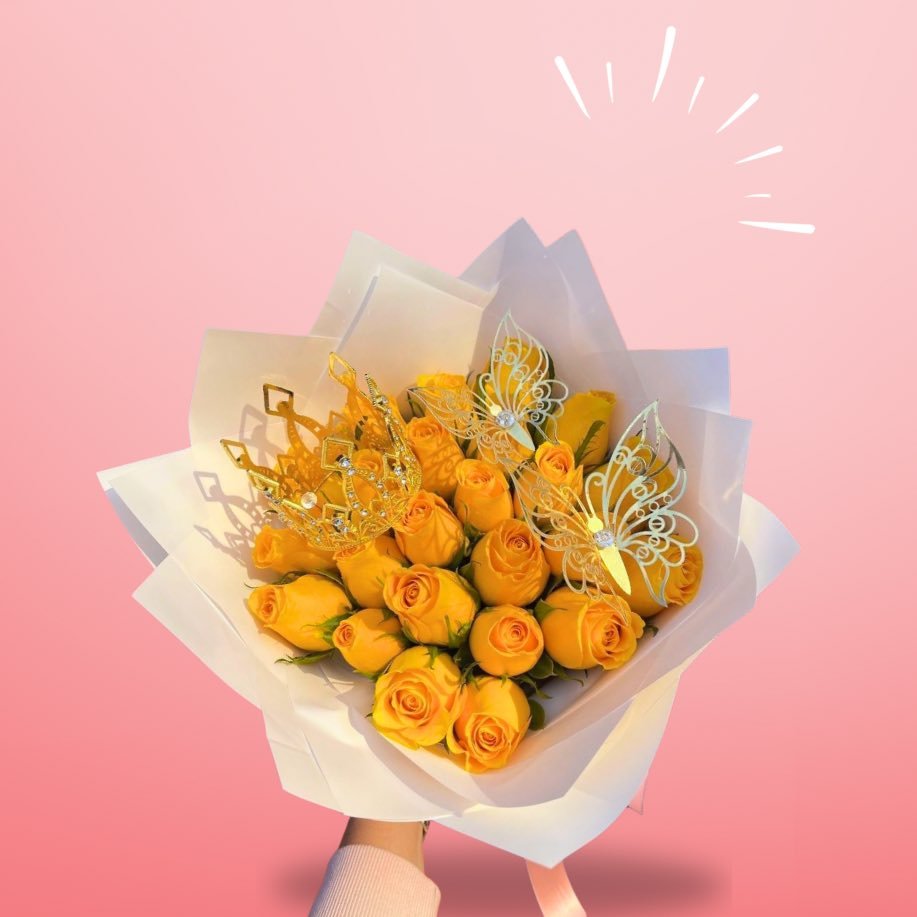 Ramo de rosas "Amarillo vibrante”